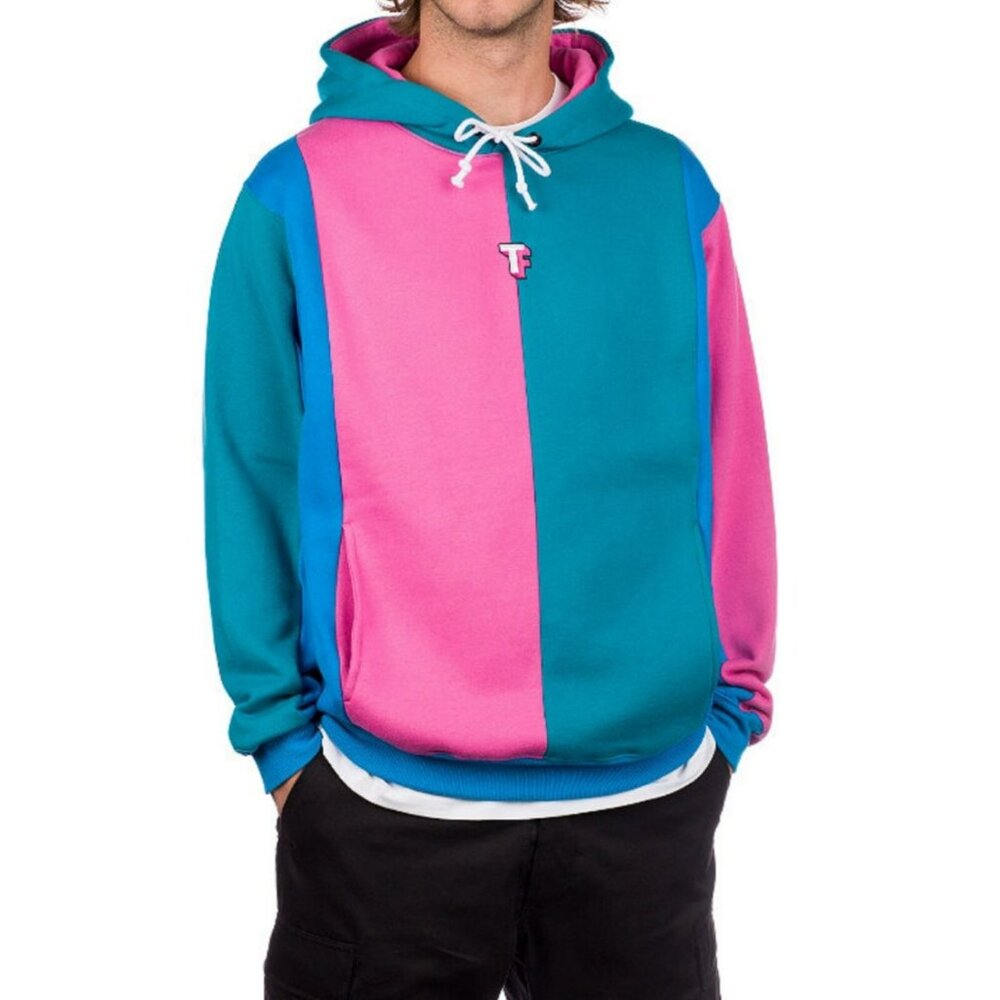 Teddy Fresh Love Hoodie Pink Blue Colorblock Small Limited Edition Coquettecore
